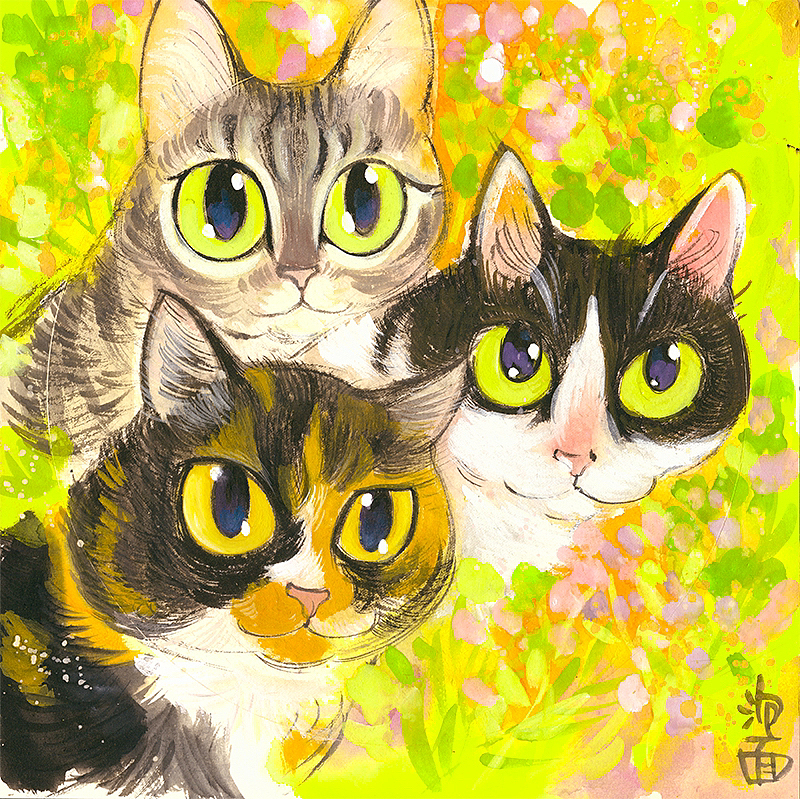 一些水彩猫猫狗狗