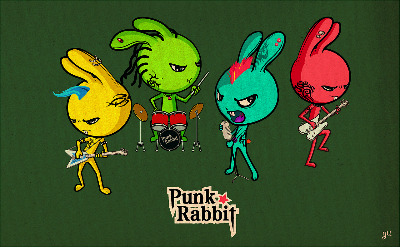 朋克兔punkRabbit--系列（图ZNDMwODk4NA==） - 新锐潮流插画 - 站酷设计师左左岸原创素材 - 站酷ZCOOL