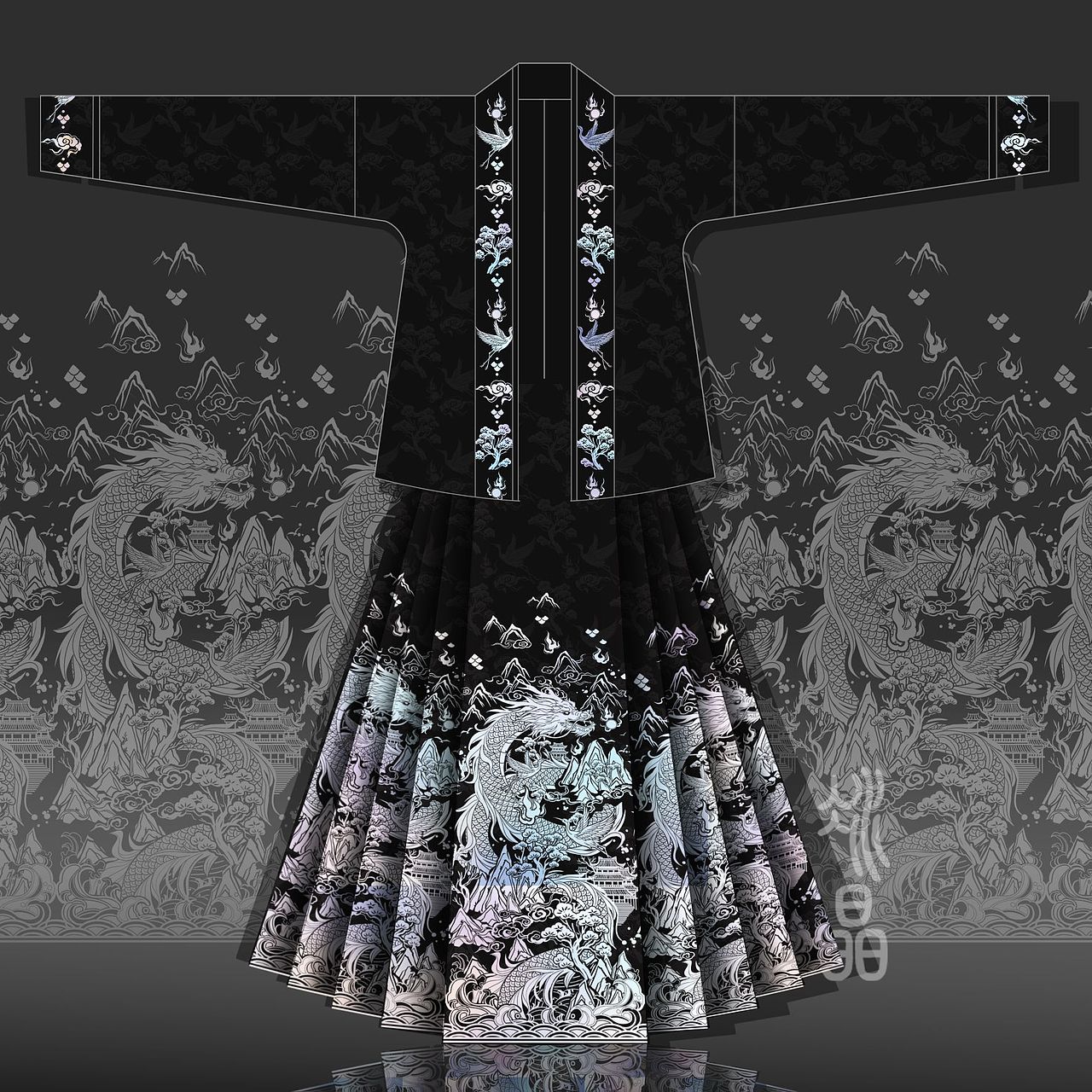 汉服设计*马面裙*龙的传人