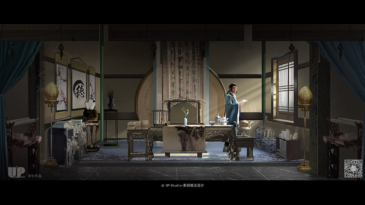 upstudio影视概念设计班古装戏学生气氛图作品