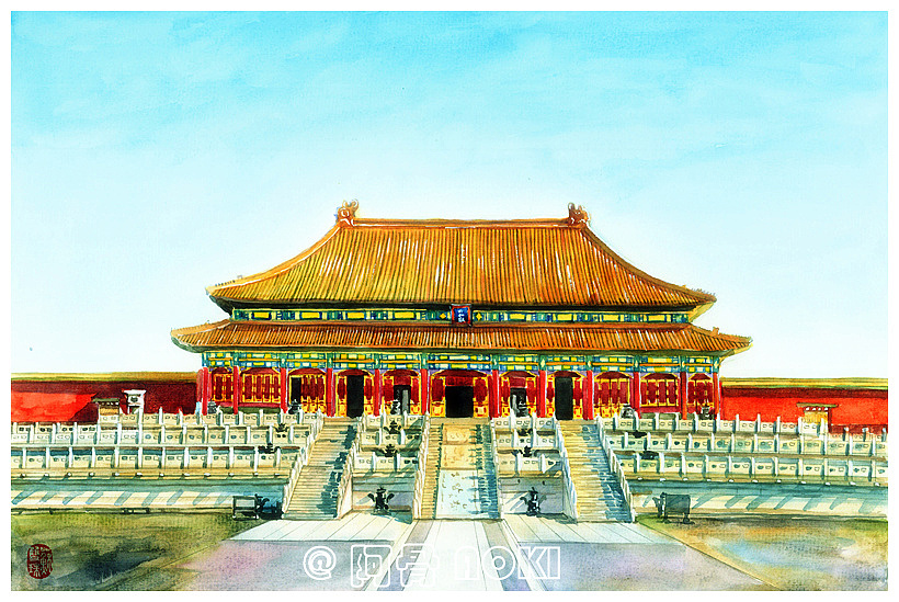 手绘城市系列——《北京》