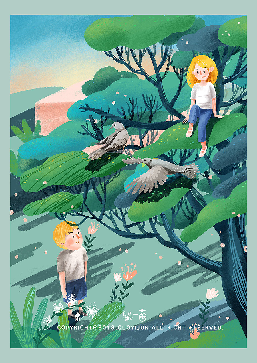 《时光绣针》封面＋插图（图ZMTMwNjQxOTE2） - 商业插画 - 站酷设计师锅一菌009原创素材 - 站酷ZCOOL