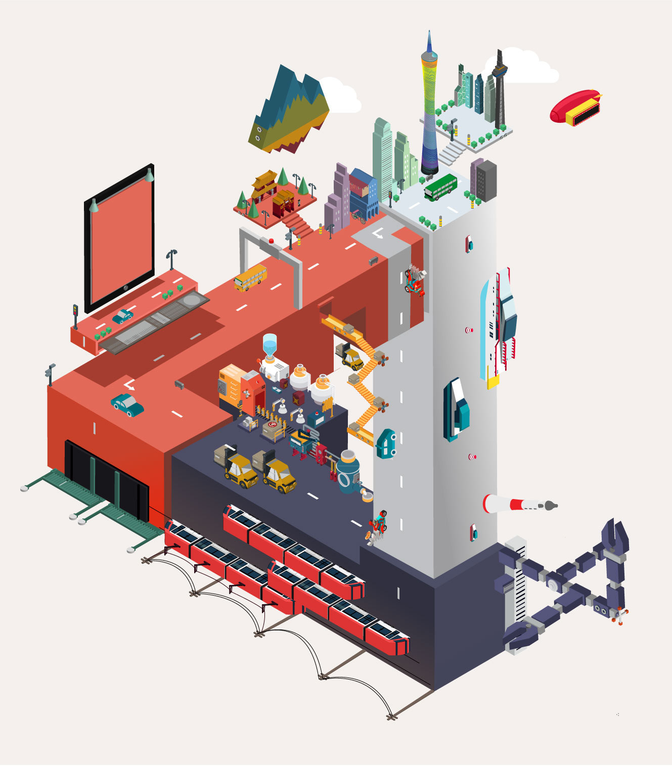 城市矛盾空间插画|插画|概念设定|多媒体设计 - 原创作品 - 站酷