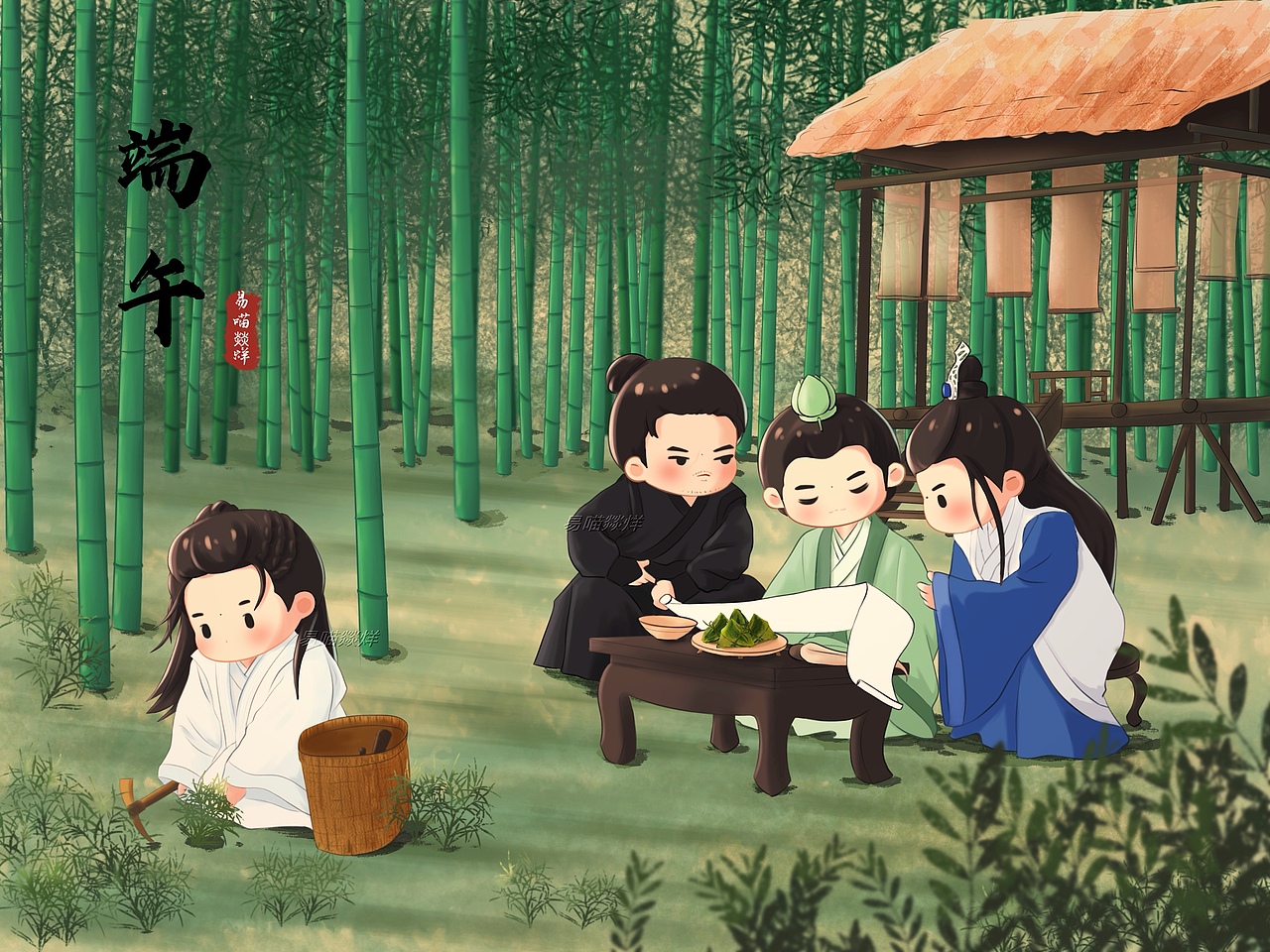 传统节日Q版插画之端午节（图ZMzcxOTI2ODky） - 儿童插画 - 站酷设计师易喵燚烊原创素材 - 站酷ZCOOL