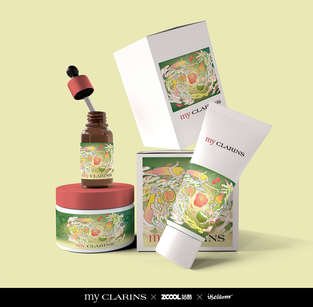 #my CLARINS寻找天然好食肌#美肌飞仙（图ZMjk4MDUwMDQ4） - 海报 - 站酷设计师isolan麦麦伟原创素材 - 站酷ZCOOL