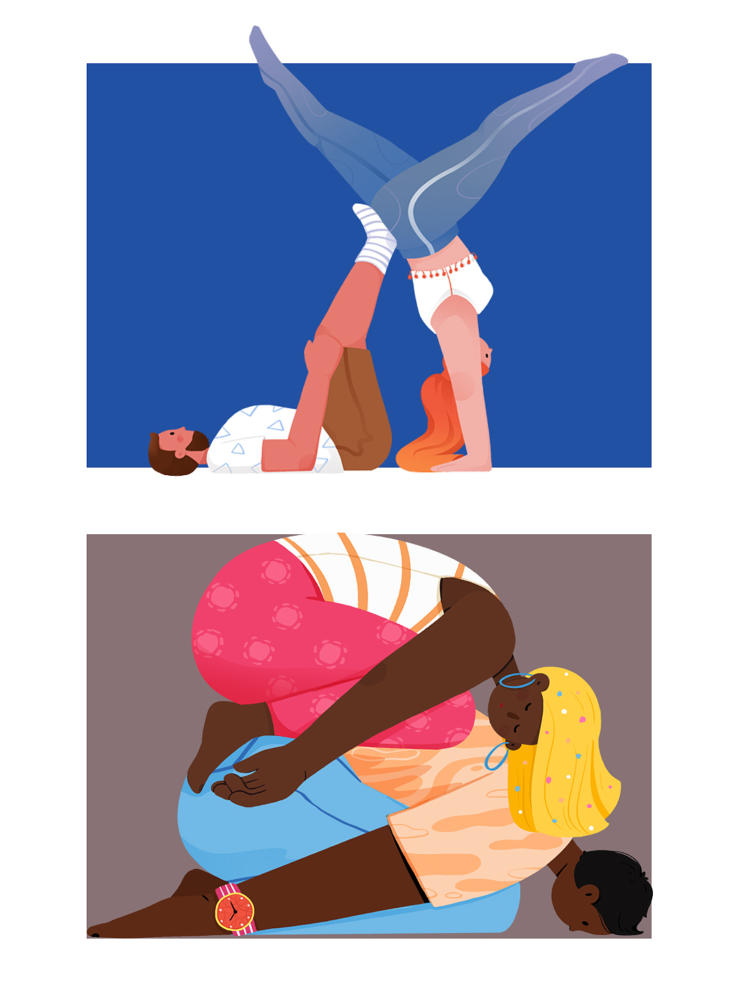 Couple Yoga（图ZMjE5NjI2OTE2） - 创作习作 - 站酷设计师白开水煮蛋原创素材 - 站酷ZCOOL