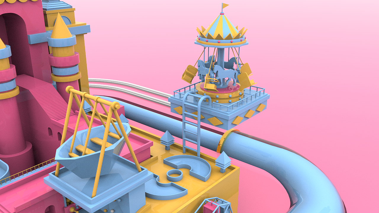 Dream of paradise（梦想乐园）（图ZMTQ3NTQ3MzY0） - 场景 - 站酷设计师冰残粉fm原创素材 - 站酷ZCOOL