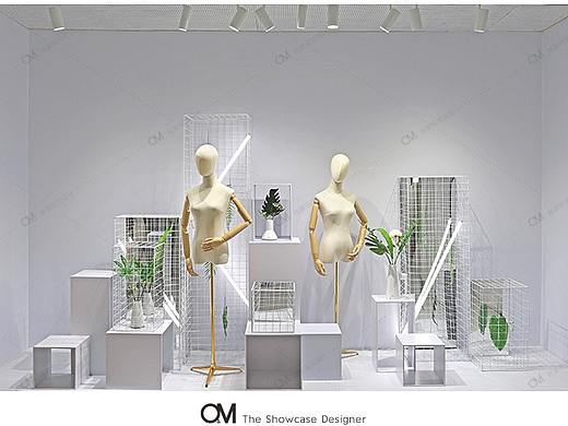 几何网格绿植橱窗