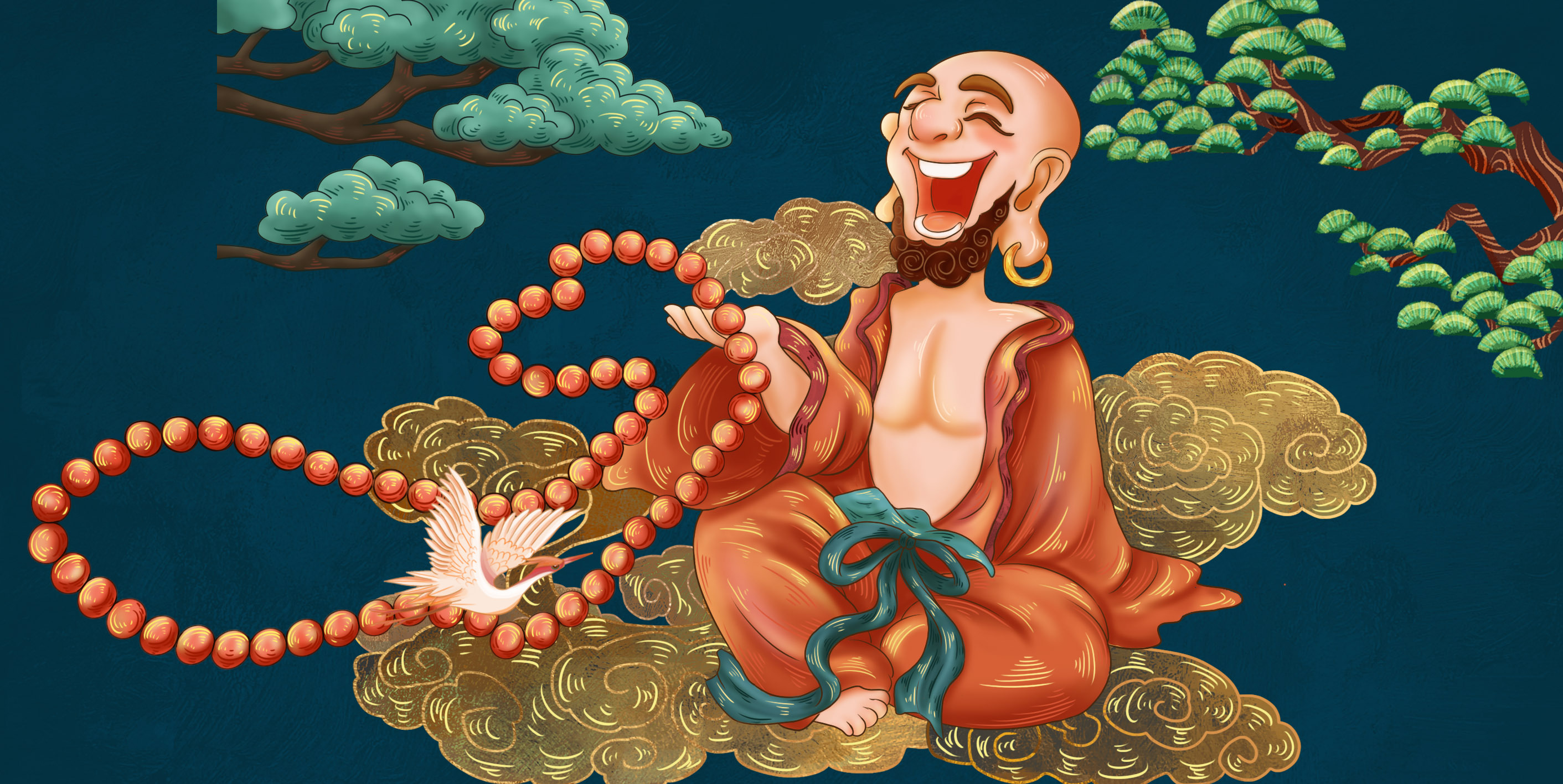 欢喜罗汉|插画|创作习作|莫不是陈 - 原创作品 - 站酷 (zcool)