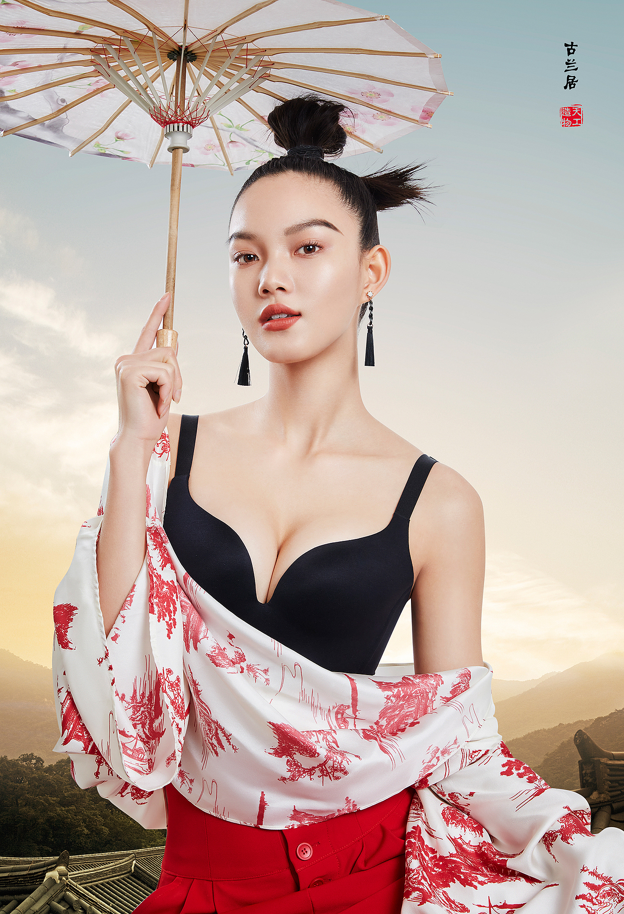 HEIBAI • 形象 | 国风内衣-古兰居(图ZMjg2NTgwMjAw) - 修图/后期 - 站酷设计师杭州黑白影像原创素材 - 站酷ZCOOL