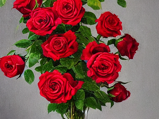 #WOW#AI创作实验室#桌上摆着一个装满红玫瑰的花瓶（个人主页-ZNjIzOTMwNjg=） - AI作品 - 站酷设计师Z867668485原创素材 - 站酷ZCOOL