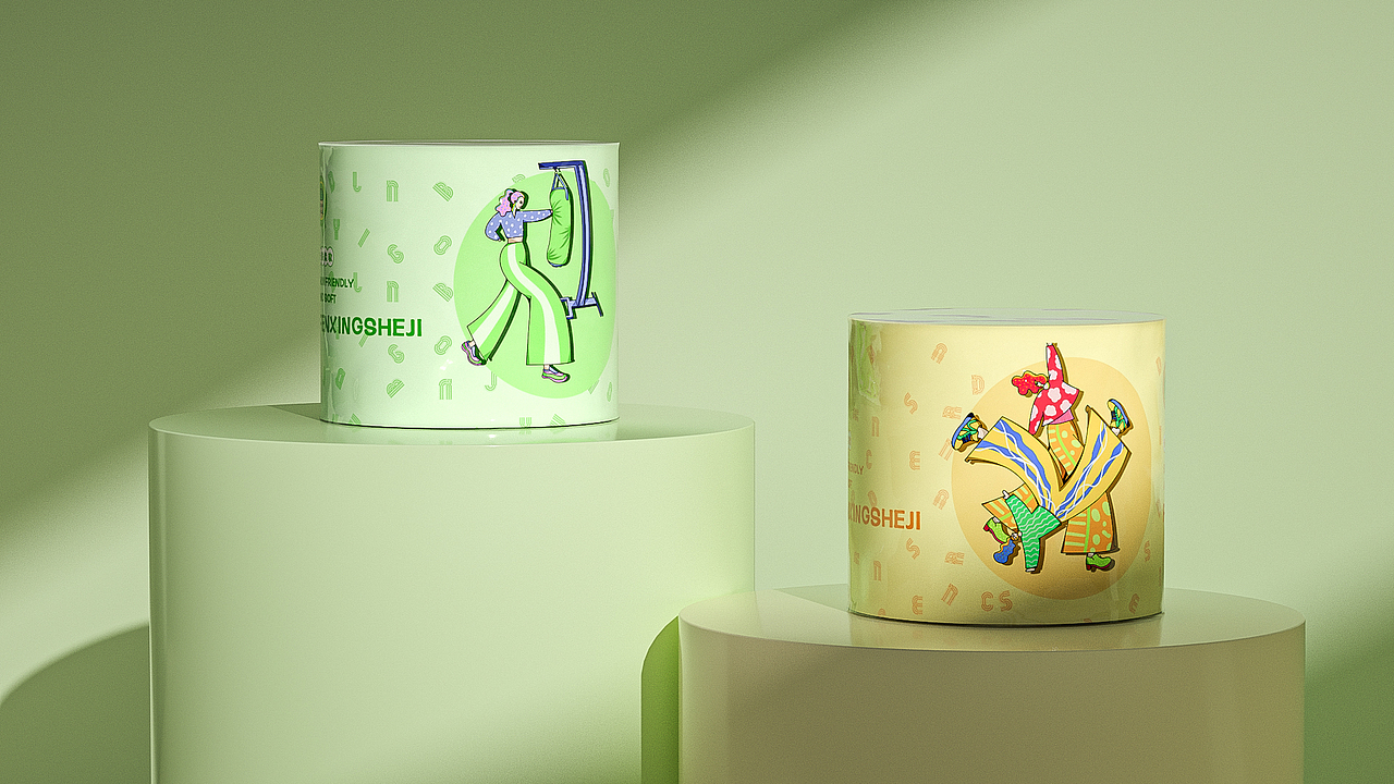 清新甜美系列 纸巾包装（图ZMjY4MjI1ODMy） - 包装 - 站酷设计师分形壹何原创素材 - 站酷ZCOOL