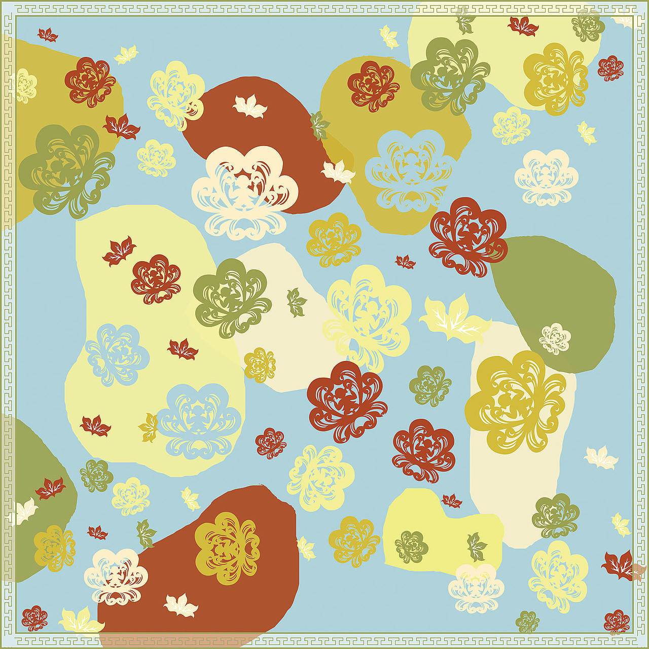 剪纸衍生品——丝巾设计