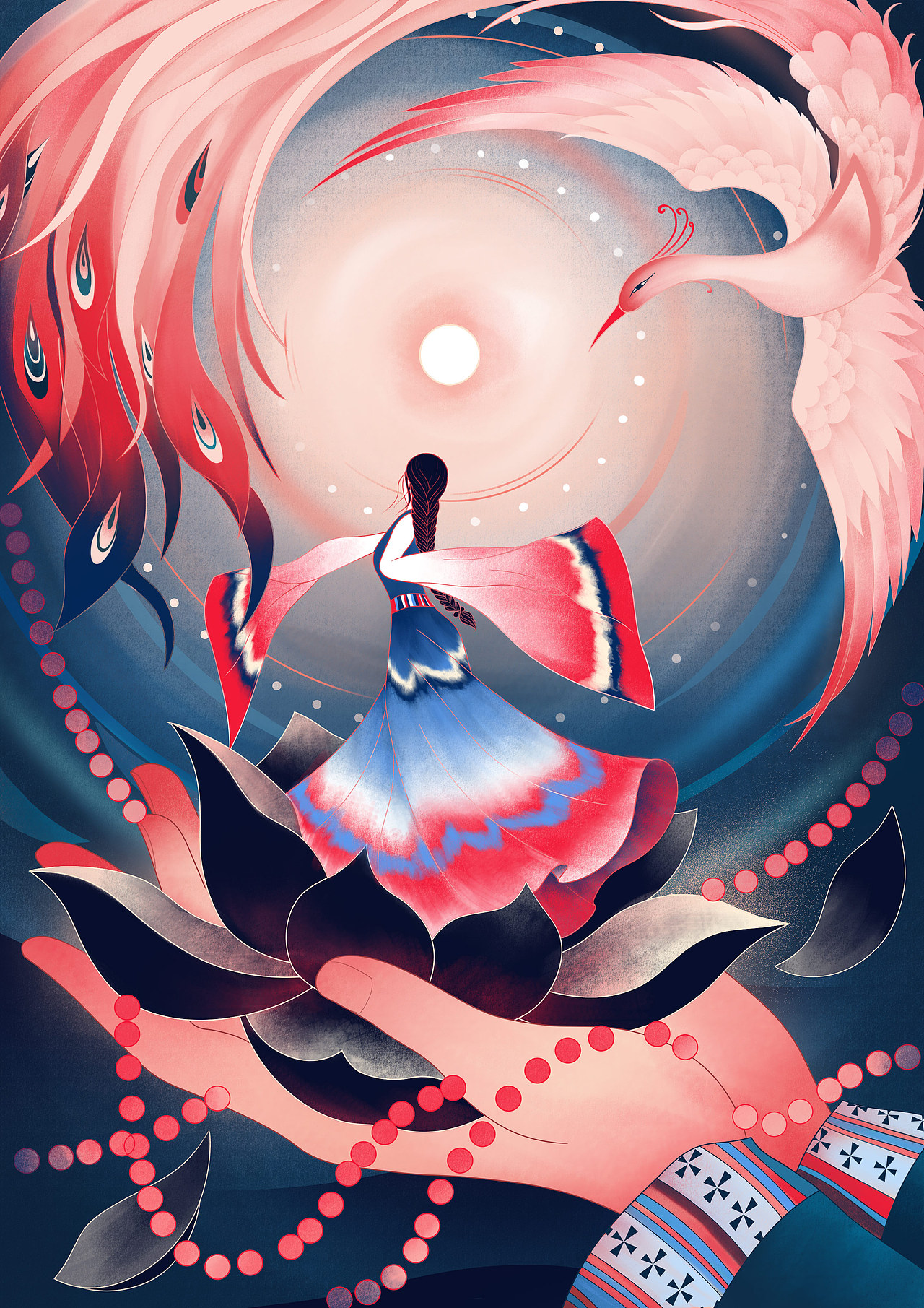 仓央嘉措诗集插画创作（图ZMzQyNTg1OTYw） - 商业插画 - 站酷设计师阿梓Tina原创素材 - 站酷ZCOOL