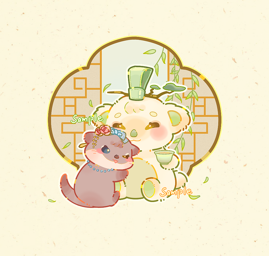 小动物贴纸系列 ‖ 醉春烟（图ZMzQxMTcyMzQ4） - 商业插画 - 站酷设计师mmmmmian原创素材 - 站酷ZCOOL