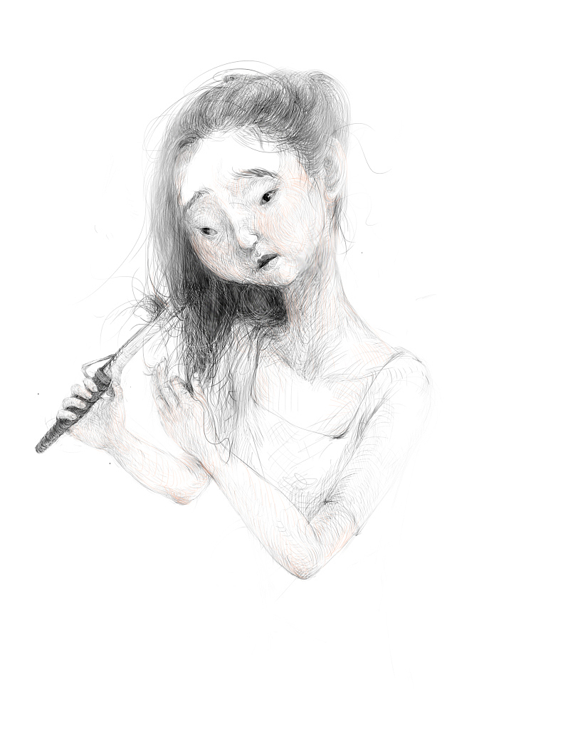 看到室友卷头发，也想试一下（图ZMTQwODMxMzA0） - 创作习作 - 站酷设计师咕叽咕叽巴拉巴拉原创素材 - 站酷ZCOOL