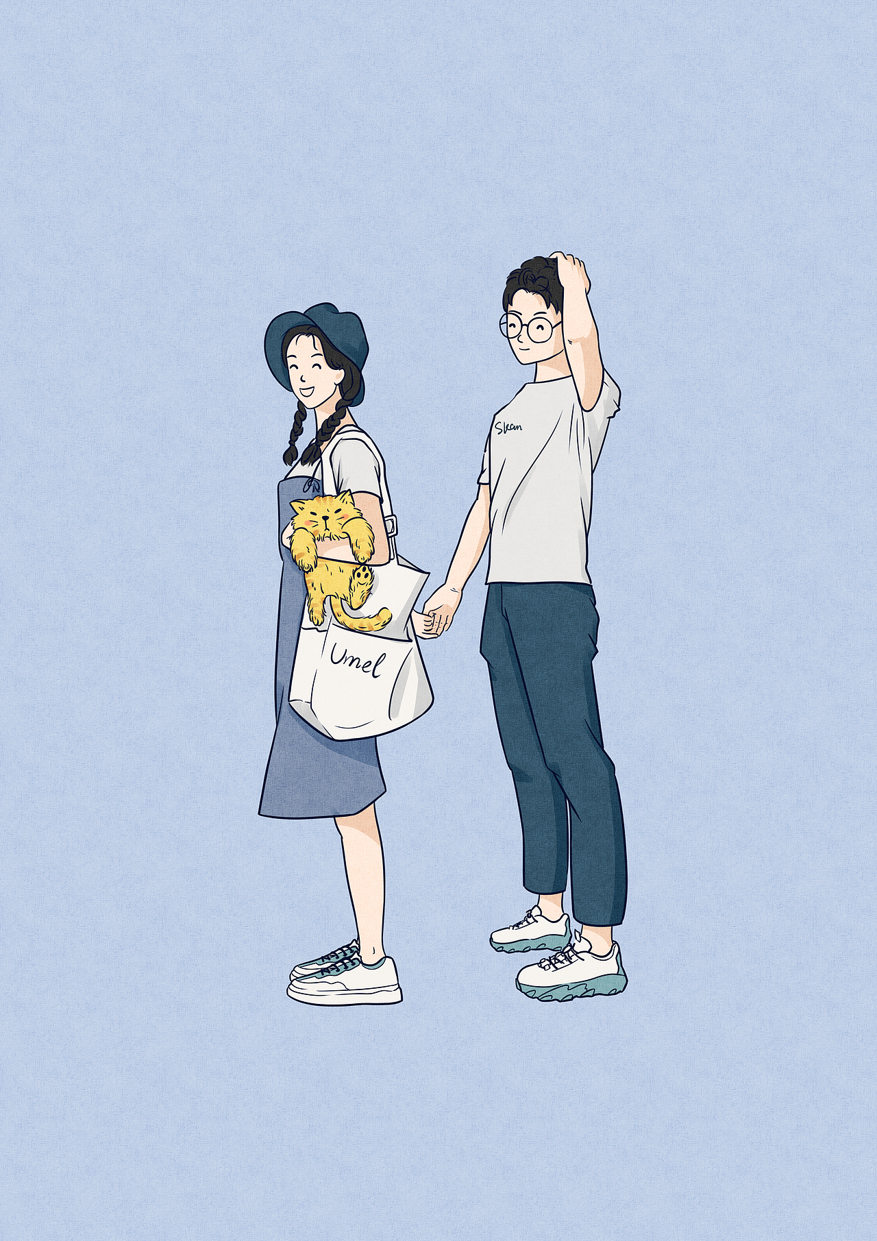 情侣插画—我们