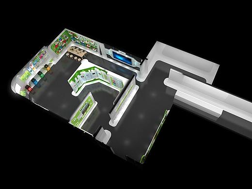 高新垃圾分类展厅设计3D效果图