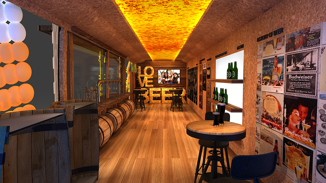 百威互動(dòng)大巴車（圖ZODM1NTY1NTI=） - 其他三維 - 站酷設(shè)計(jì)師danielkou原創(chuàng)素材 - 站酷ZCOOL