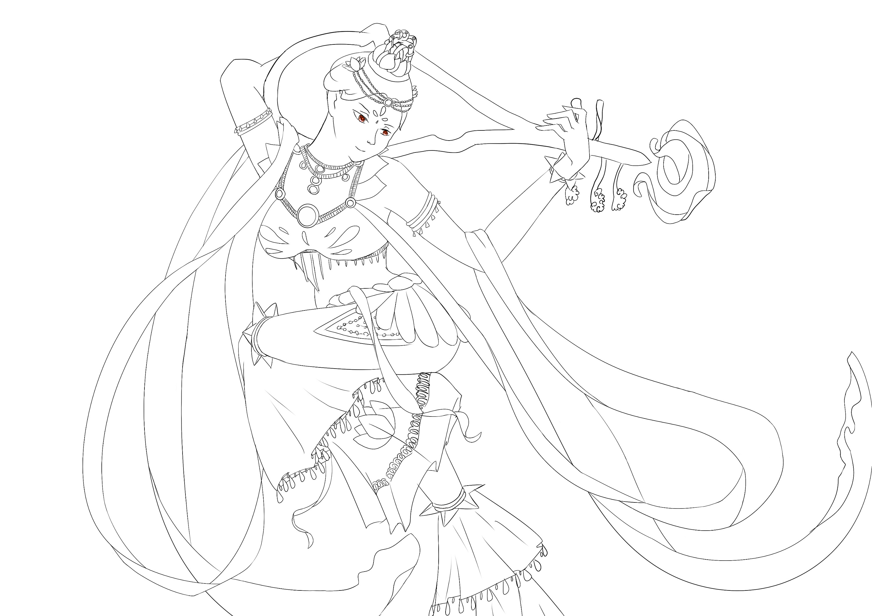 杨玉环皮肤设计——莲中凤