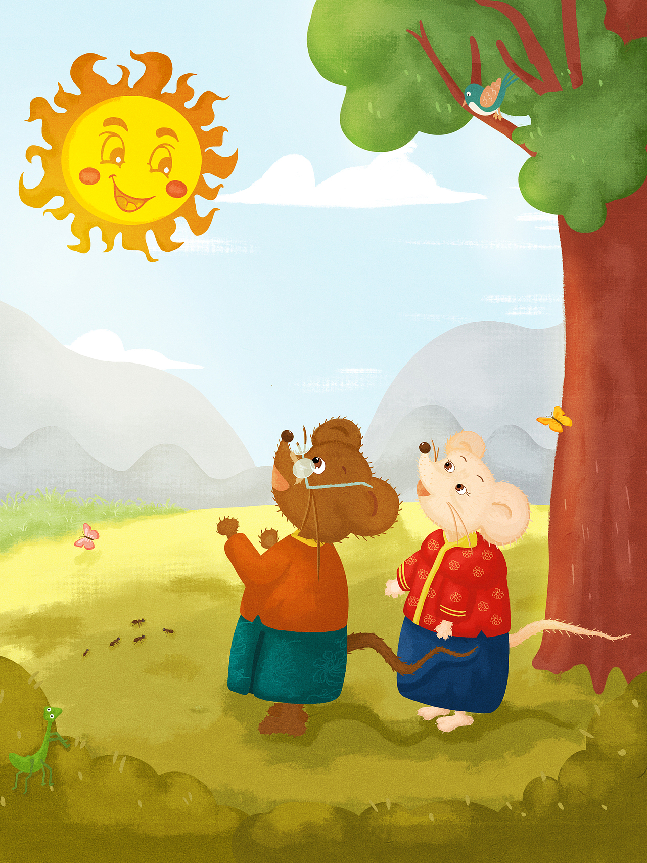 儿童插画《老鼠嫁女》
