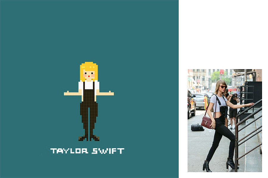 霉霉Taylor Swift 街拍照→像素画（图ZMTU0NDAwNzI4） - 像素画 - 站酷设计师林惜吾原创素材 - 站酷ZCOOL