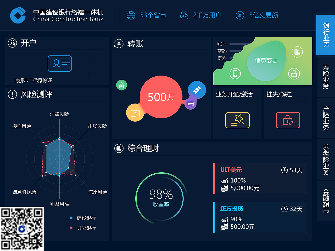 银行一体机界面