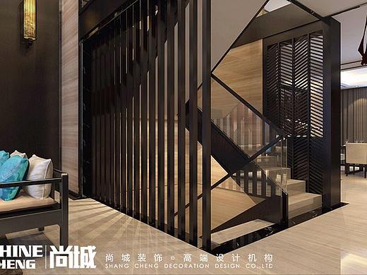 泰安三合御都280平别墅新中式风格装修案例赏析