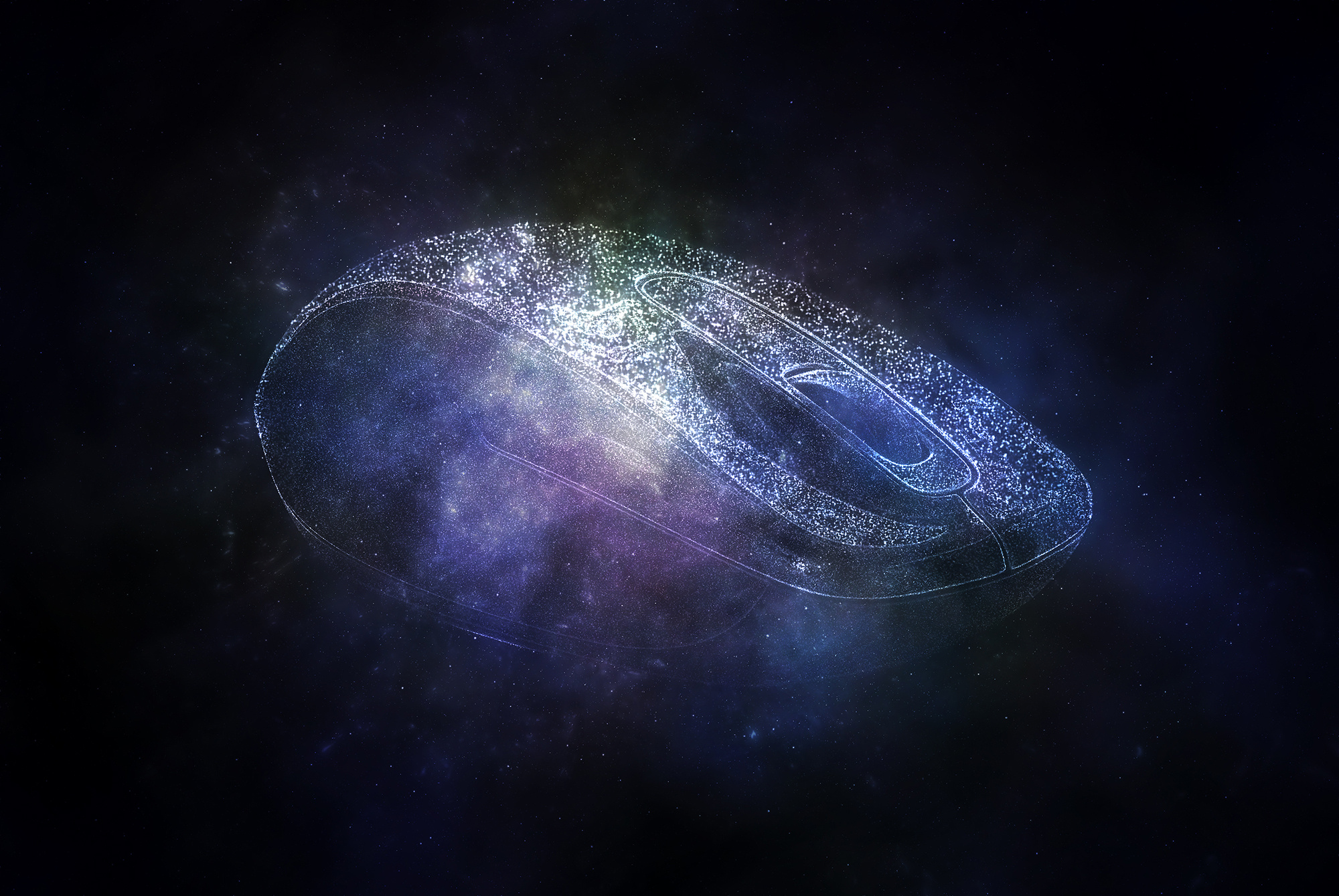 宇宙星空无线鼠标图片