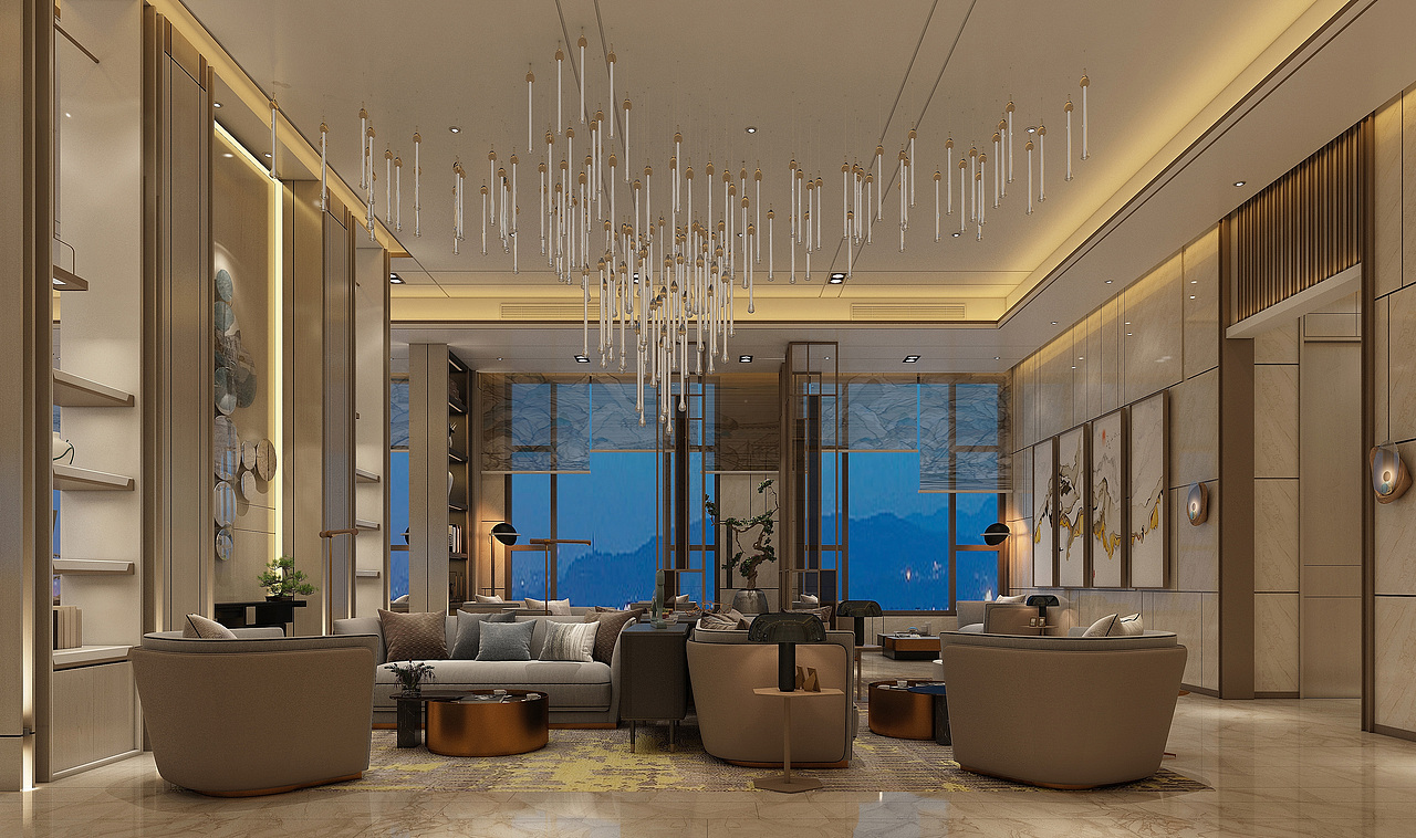 玖壹设计-现代轻奢销售中心