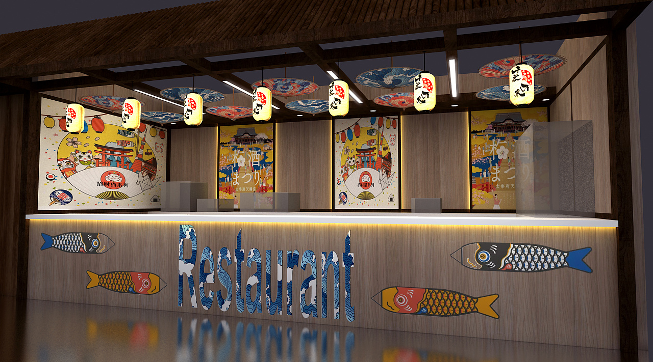 日式摊位|三维|场景|木木夕t - 原创作品 - 站酷 (zcool)