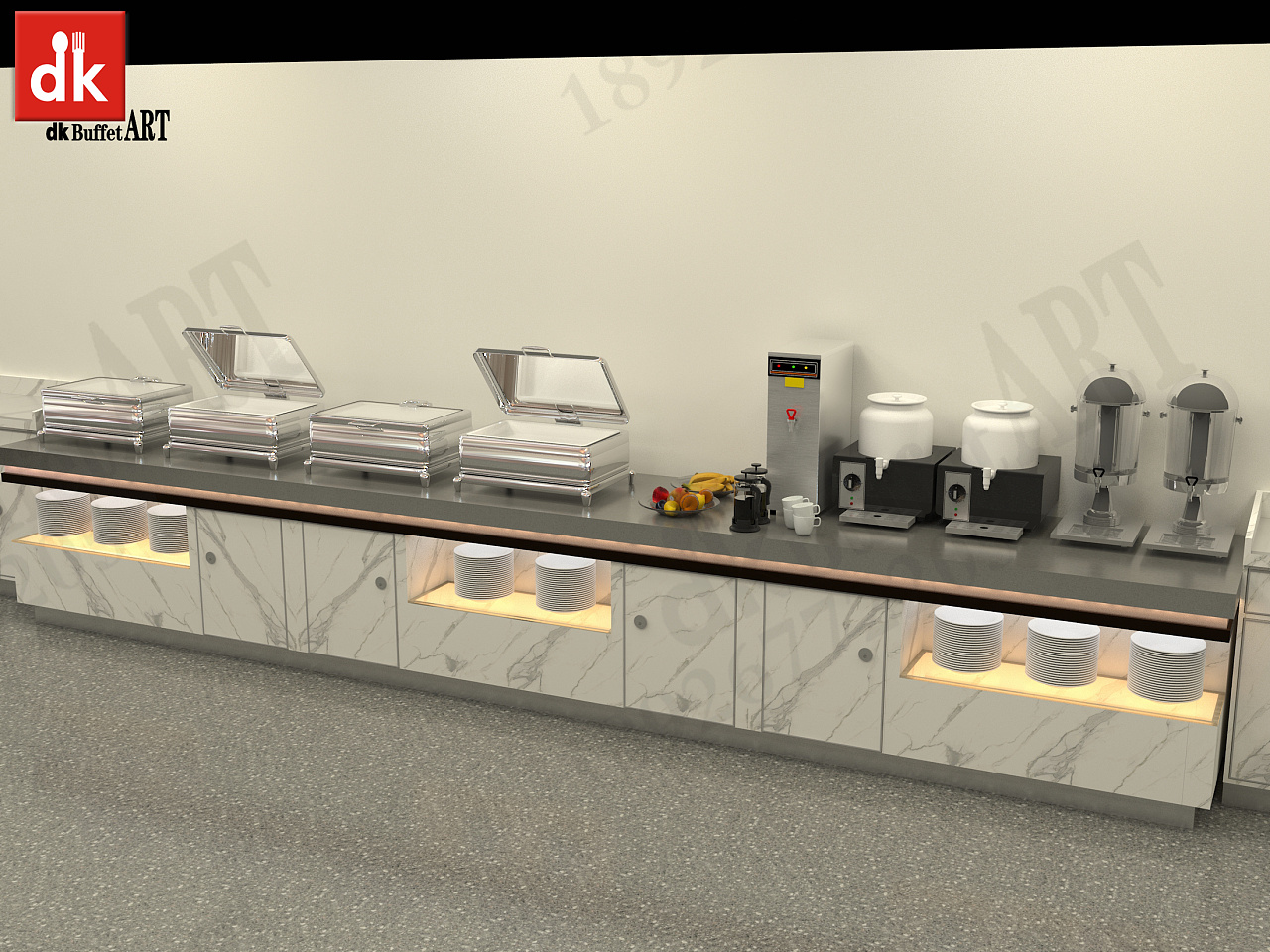 酒店自助餐台厂家 简餐布菲台展示台 自助餐台效果图