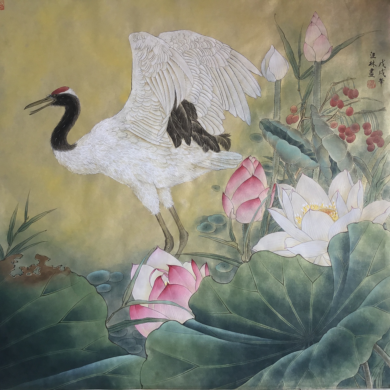 画家汪林工笔画作品