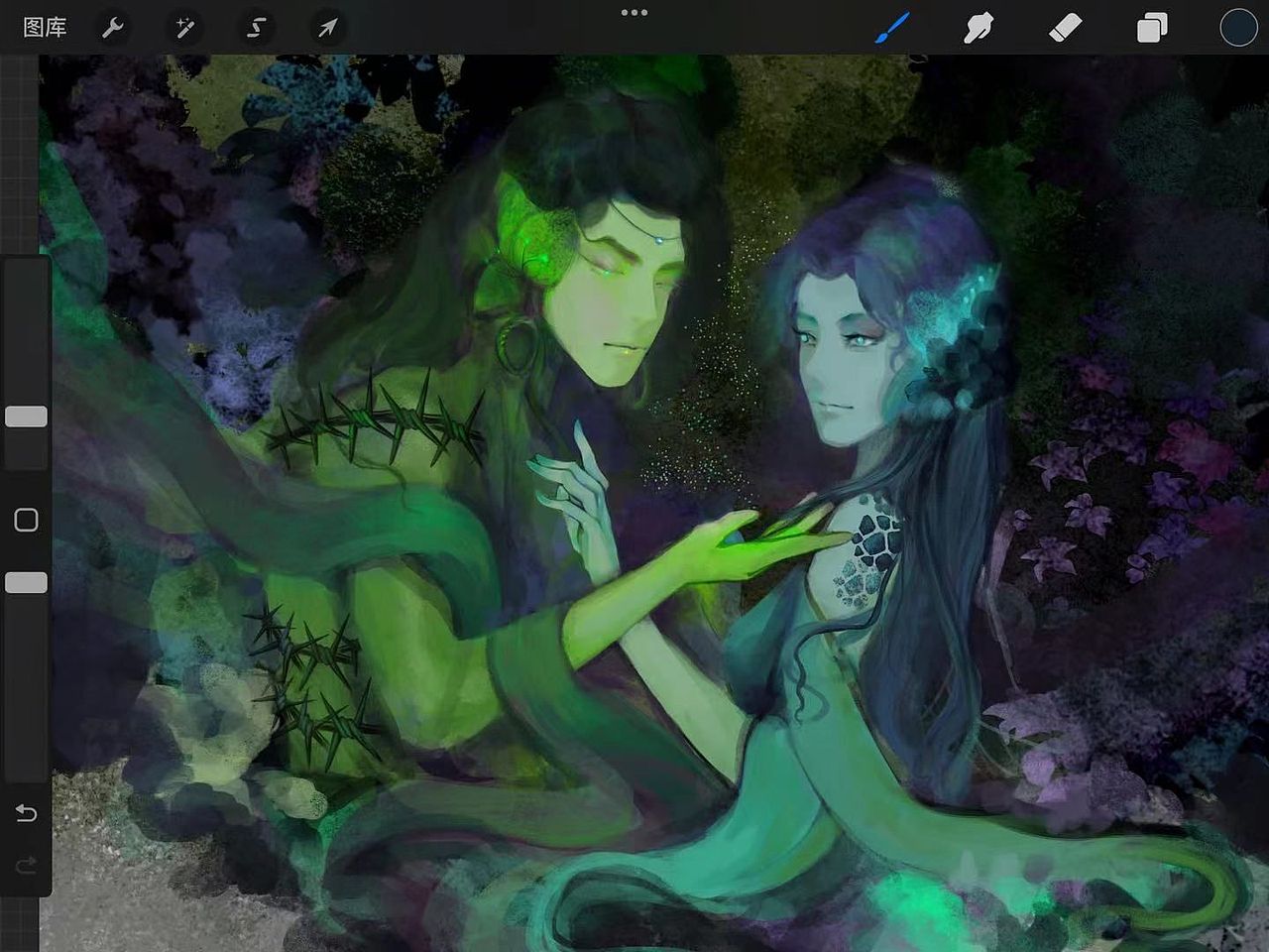 沼泽，人鱼（图ZMzUxNjY0NzY0） - 艺术插画 - 站酷设计师粉药水原创素材 - 站酷ZCOOL