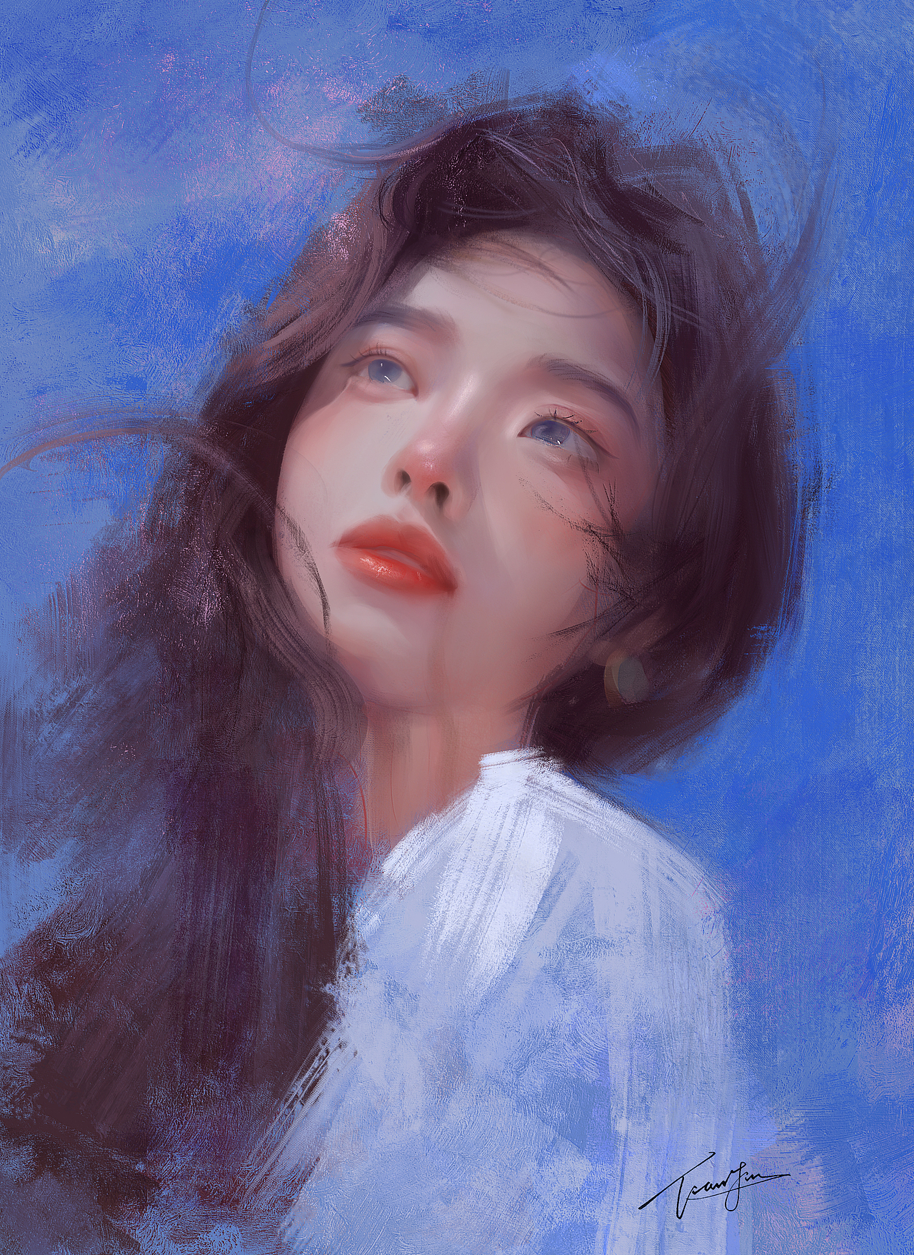 美女头像厚涂练习