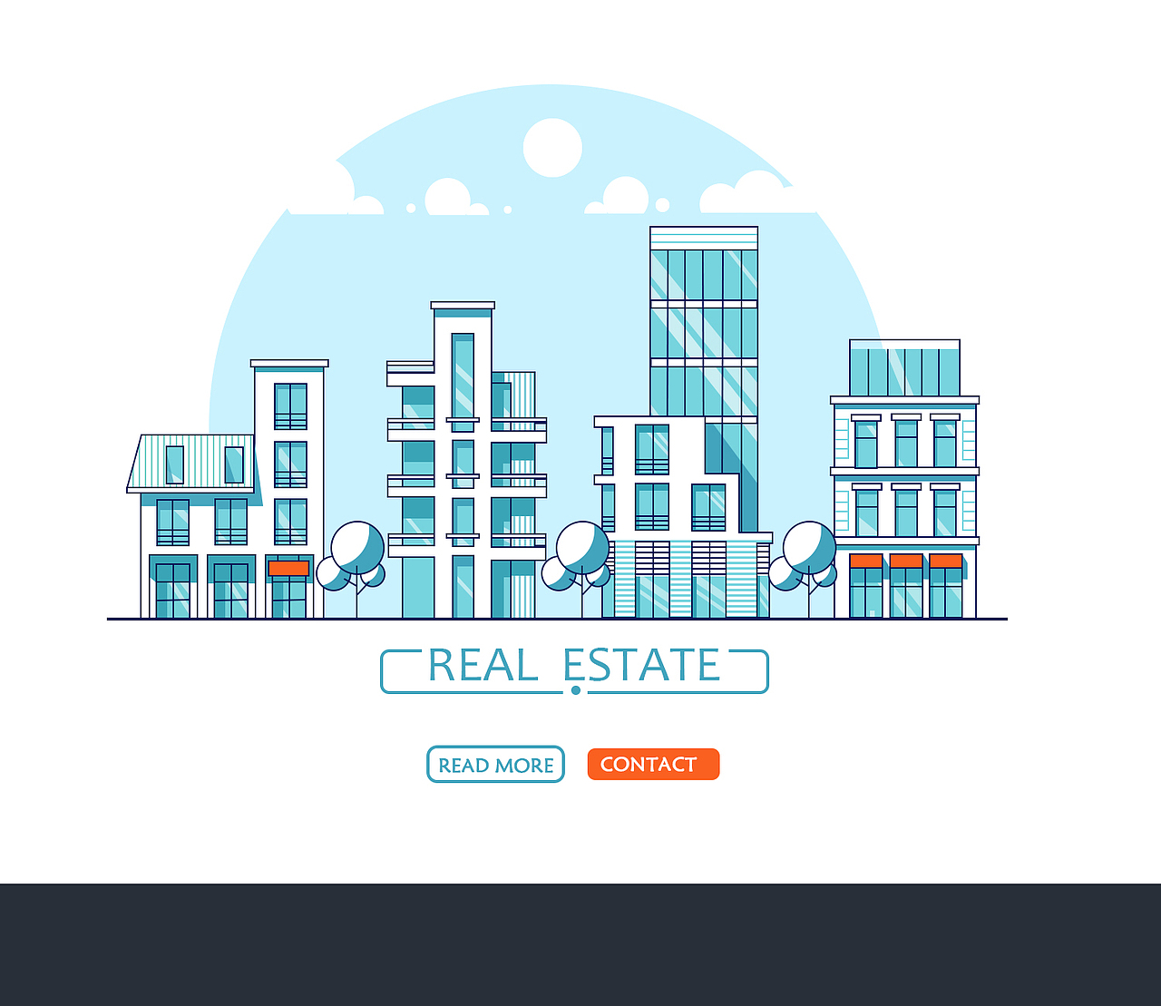 扁平风格的建筑插画（图ZMTUwNTQzMDE2） - 商业插画 - 站酷设计师刘小昆原创素材 - 站酷ZCOOL