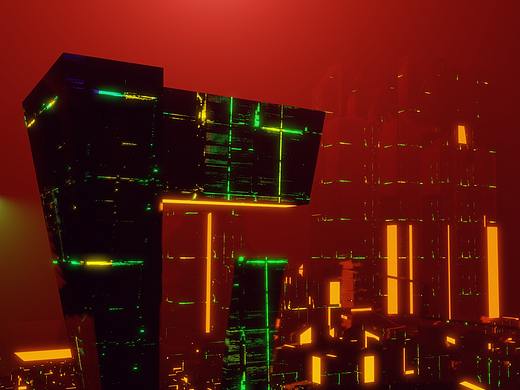 blender未来城市小练习