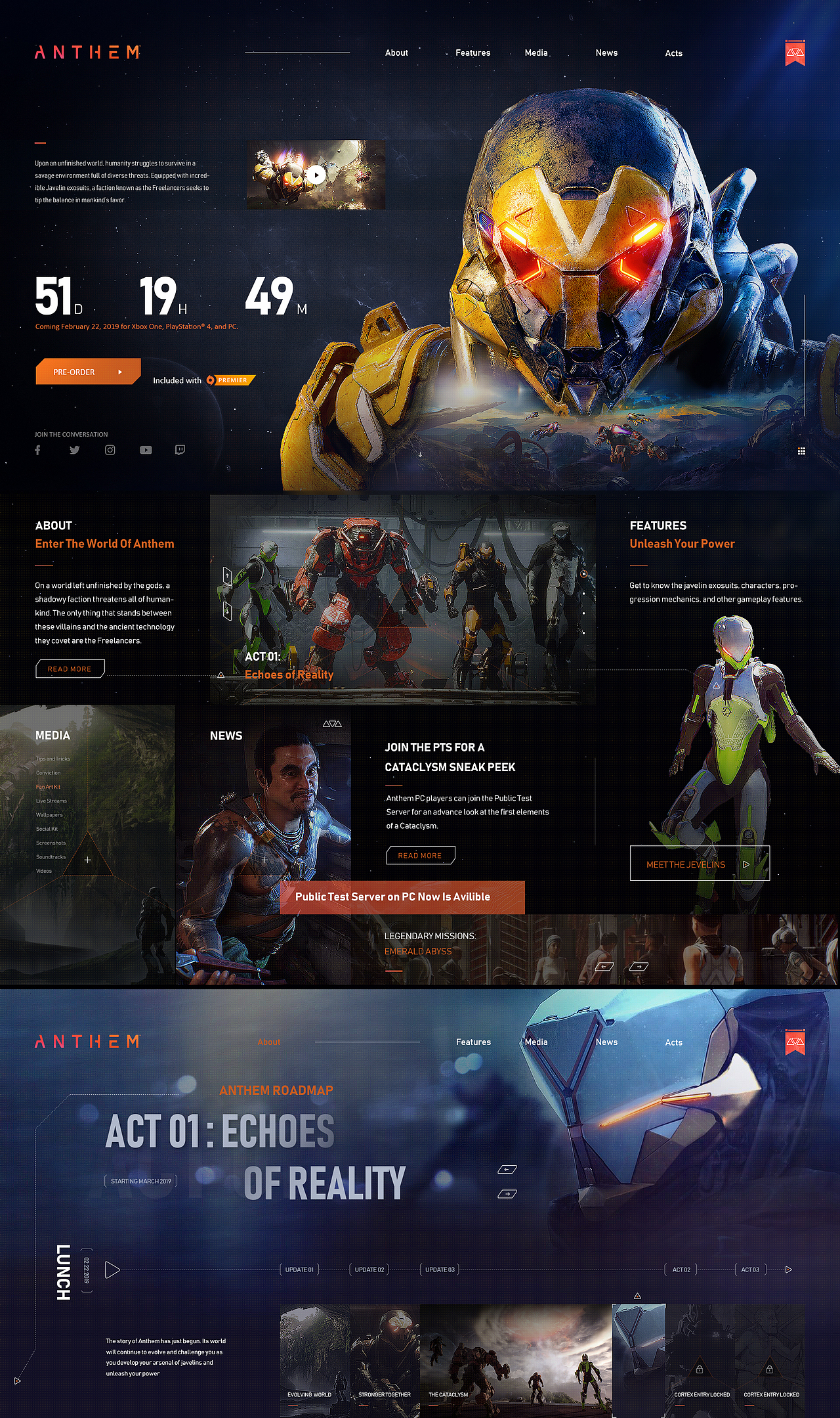 圣歌《Anthem》概念网站设计（图ZMTYyMjcxNzcy） - 游戏/娱乐 - 站酷设计师一只肉鸡原创素材 - 站酷ZCOOL