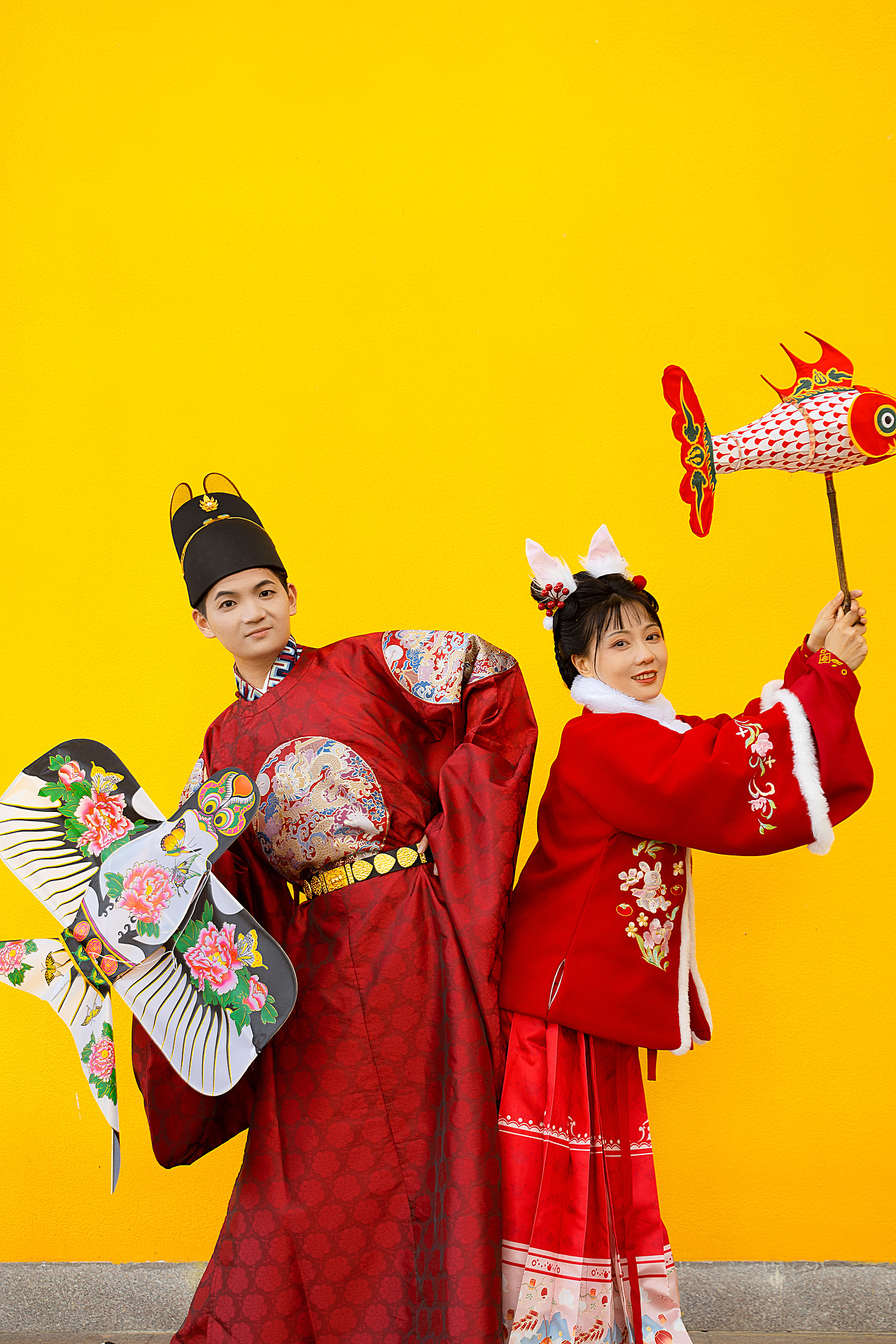 中国风汉服情侣婚纱照