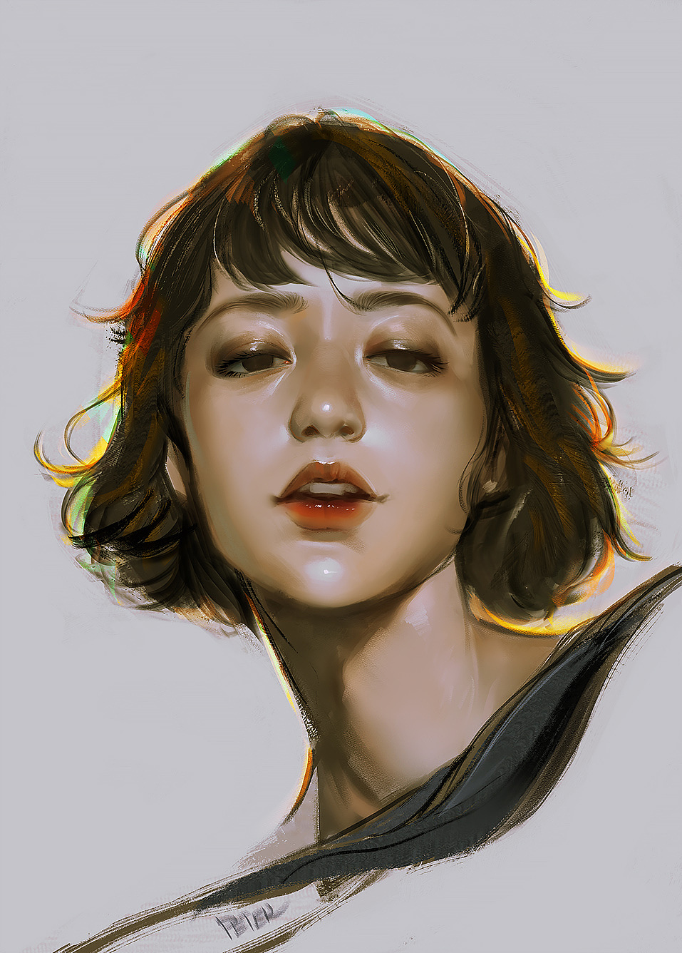 油光锃亮的皮肤啊