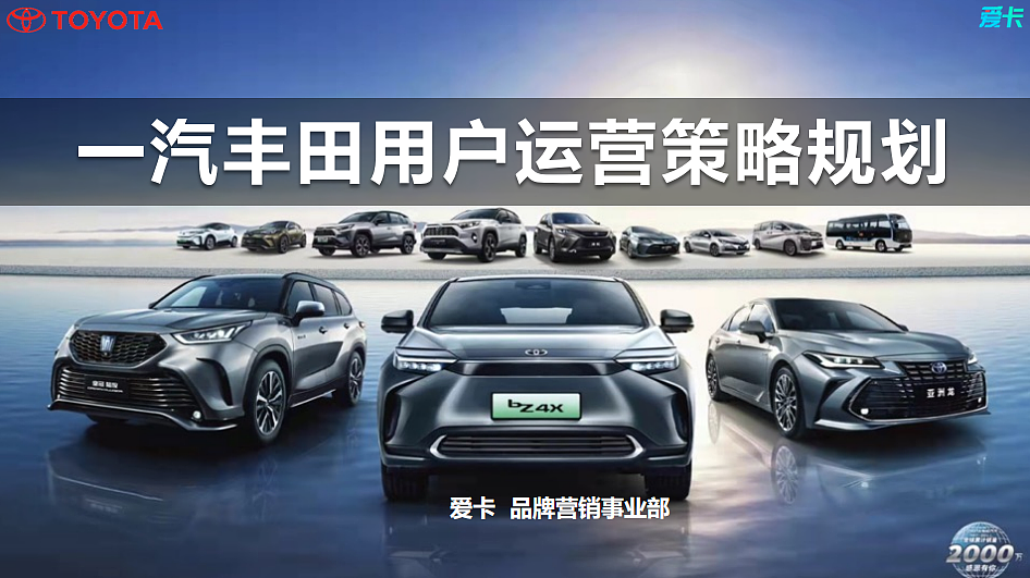 2023一汽丰田汽车品牌用户运营策略规划方案
