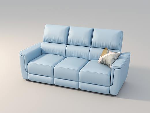 芝华士多功能沙发蓝款建模渲染