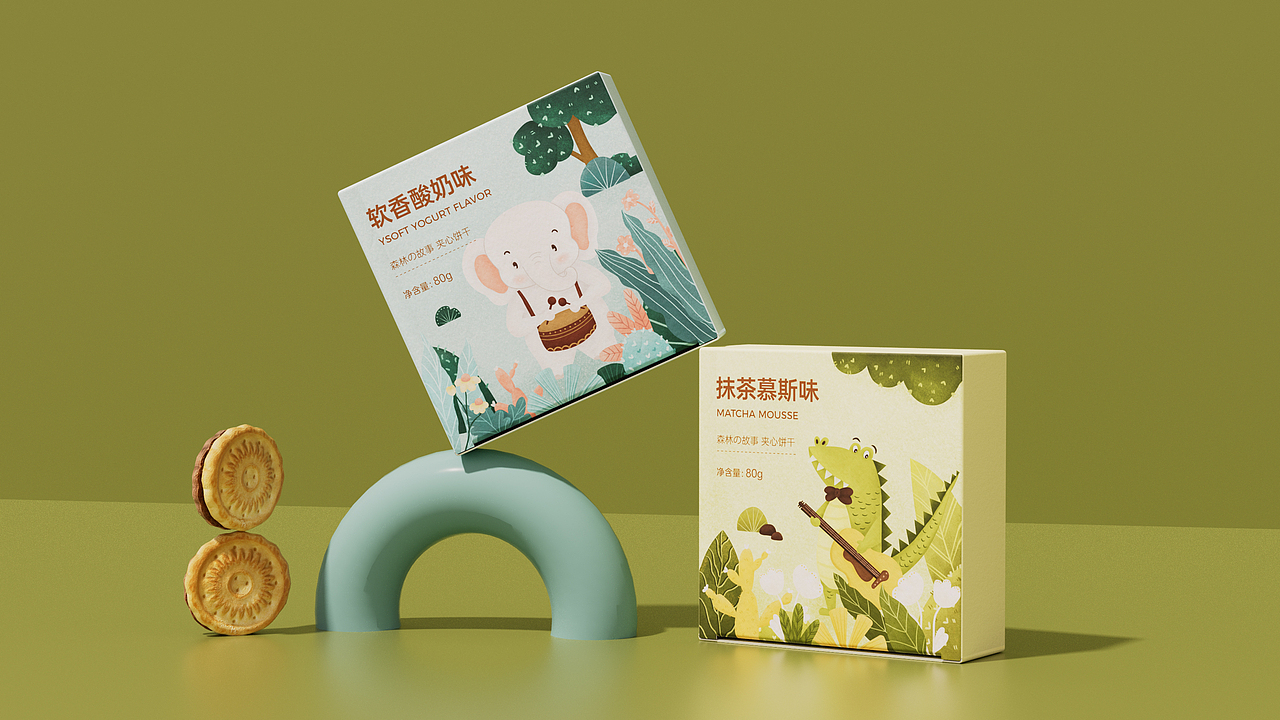 森林の故事曲奇饼干包装设计