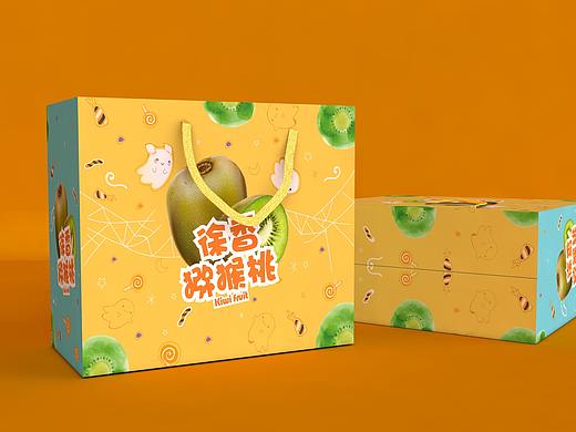 猕猴桃包装盒、水果通用包装盒、超市食品节日礼盒唯美
