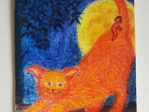 手绘卡——大橘系列之秋思