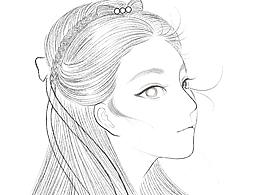 手绘刘亦菲 小龙女