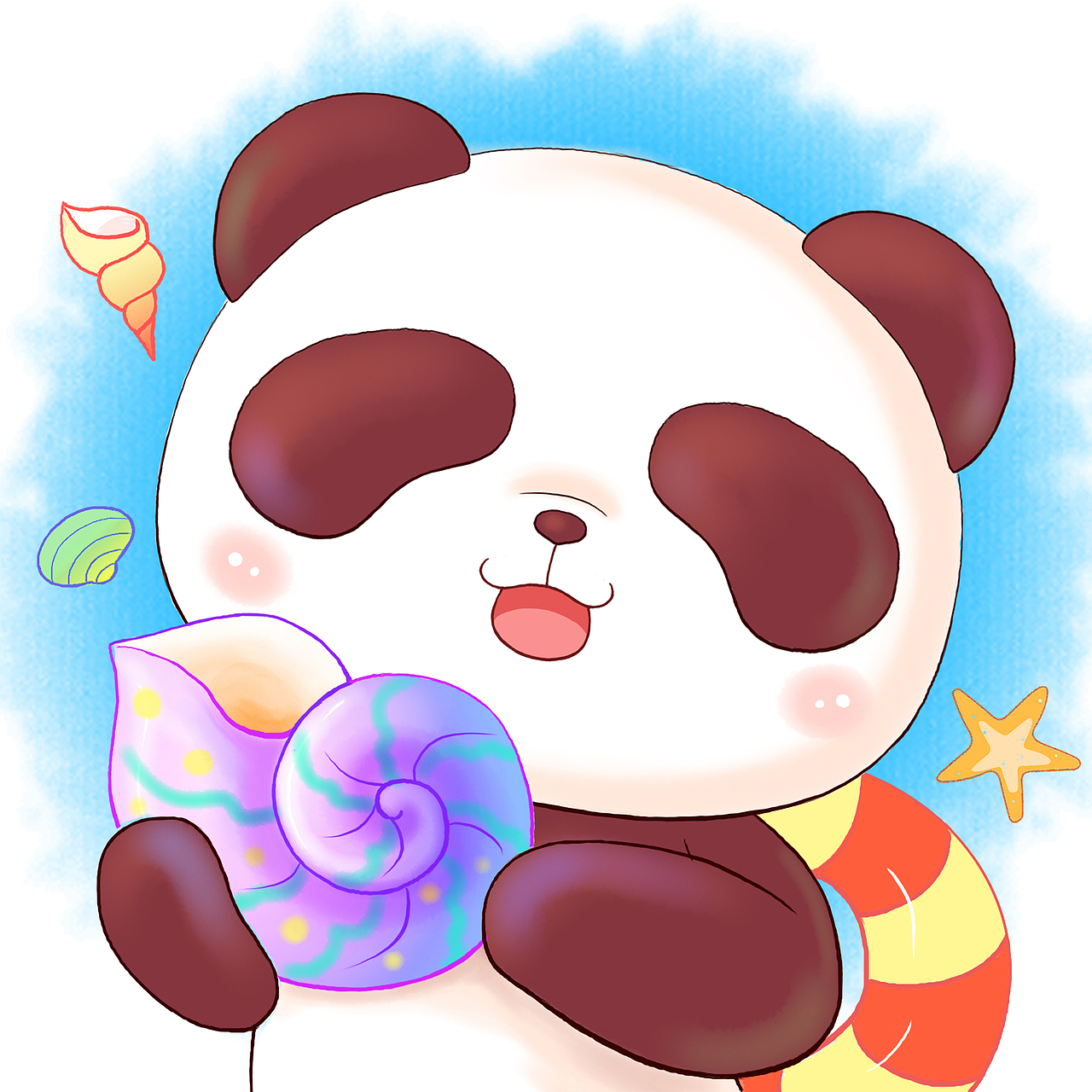 熊猫嘟嘟的清凉夏日头像