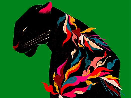 花豹（個人主頁-ZMzc3ODk5NzI=） - 像素畫 - 站酷設計師齊大勝卍原創(chuàng)素材 - 站酷ZCOOL