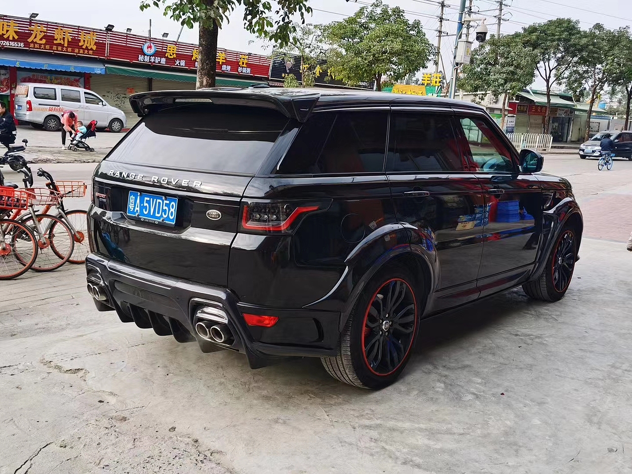 路虎揽胜运动版改装升级aspec宽体包围前杠后杠