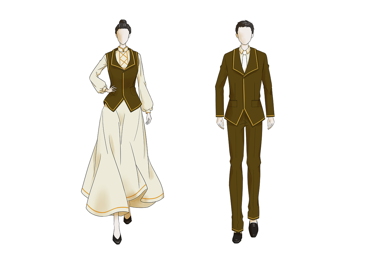酒店制服设计（图ZMzcyMDUwMjIw） - 正装/礼服 - 站酷设计师婳玄原创素材 - 站酷ZCOOL